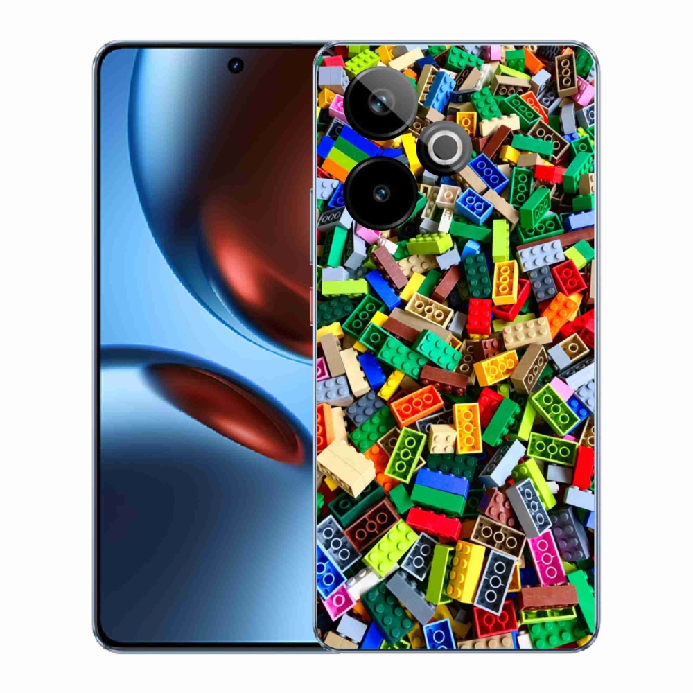 Gelový kryt mmCase na Realme GT7 5G/GT 7T 5G - barevné stavební kostky