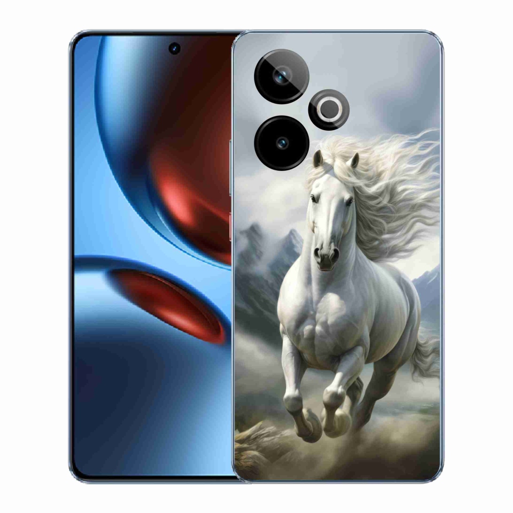Gelový kryt mmCase na Realme GT7 5G/GT 7T 5G - běžící bílý kůň 3