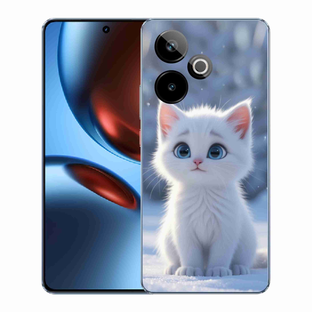 Gelový kryt mmCase na Realme GT7 5G/GT 7T 5G - bílé kotě 3
