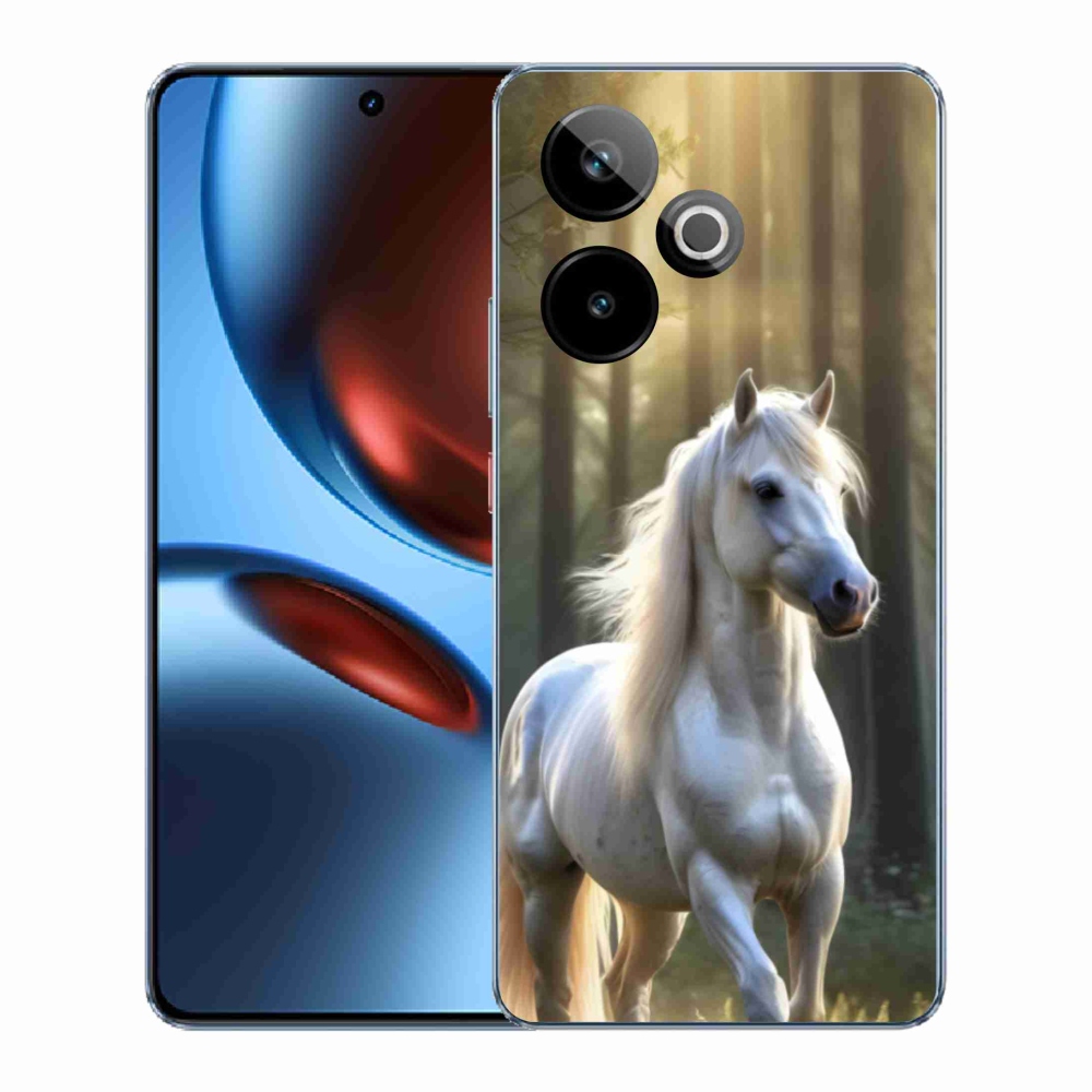 Gelový kryt mmCase na Realme GT7 5G/GT 7T 5G - bílý kůň 3