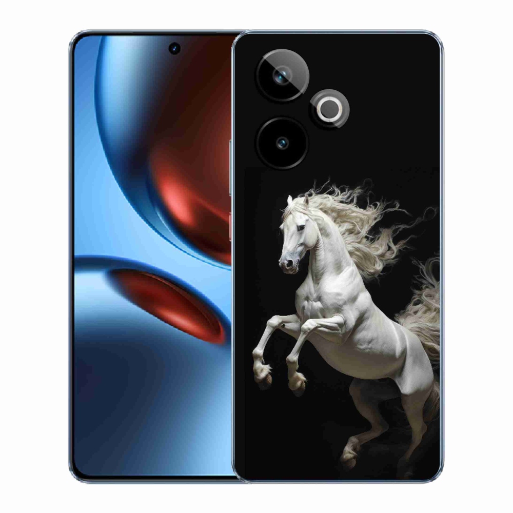 Gelový kryt mmCase na Realme GT7 5G/GT 7T 5G - bílý kůň 4