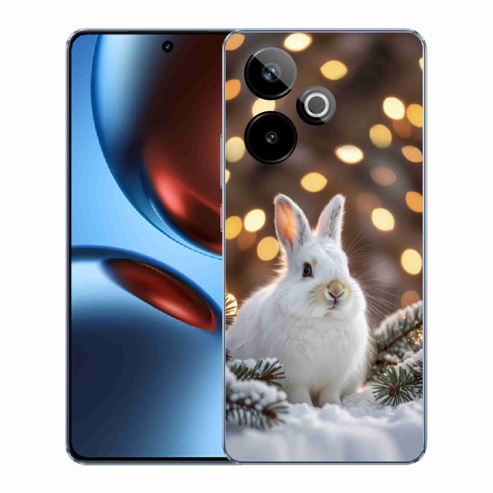 Gelový kryt mmCase na Realme GT7 5G/GT 7T 5G - bílý zajíc
