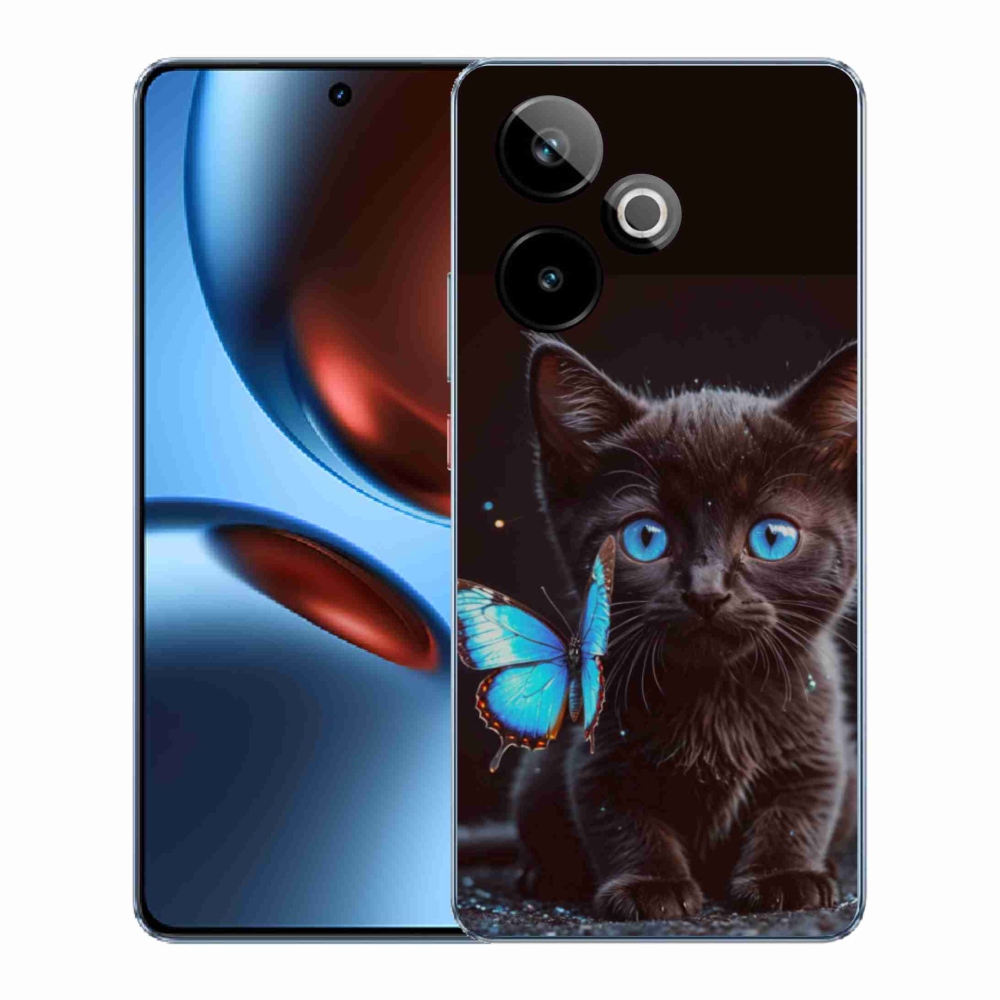 Gelový kryt mmCase na Realme GT7 5G/GT 7T 5G - černé kotě 3