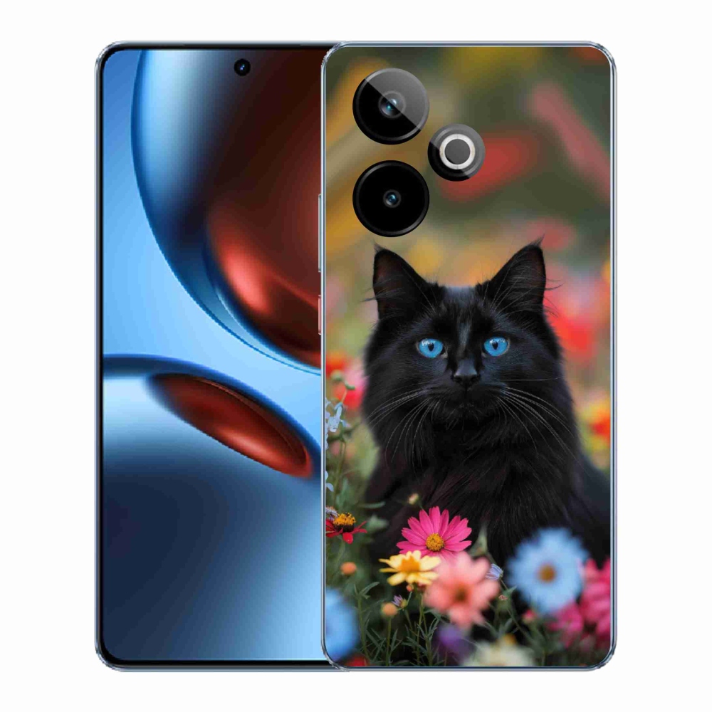 Gelový kryt mmCase na Realme GT7 5G/GT 7T 5G - černé kotě 4