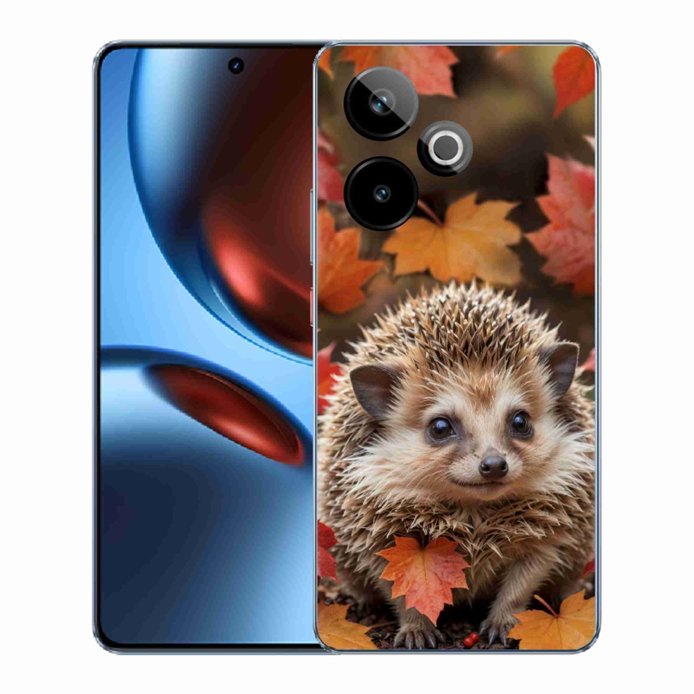 Gelový kryt mmCase na Realme GT7 5G/GT 7T 5G - ježek v listí