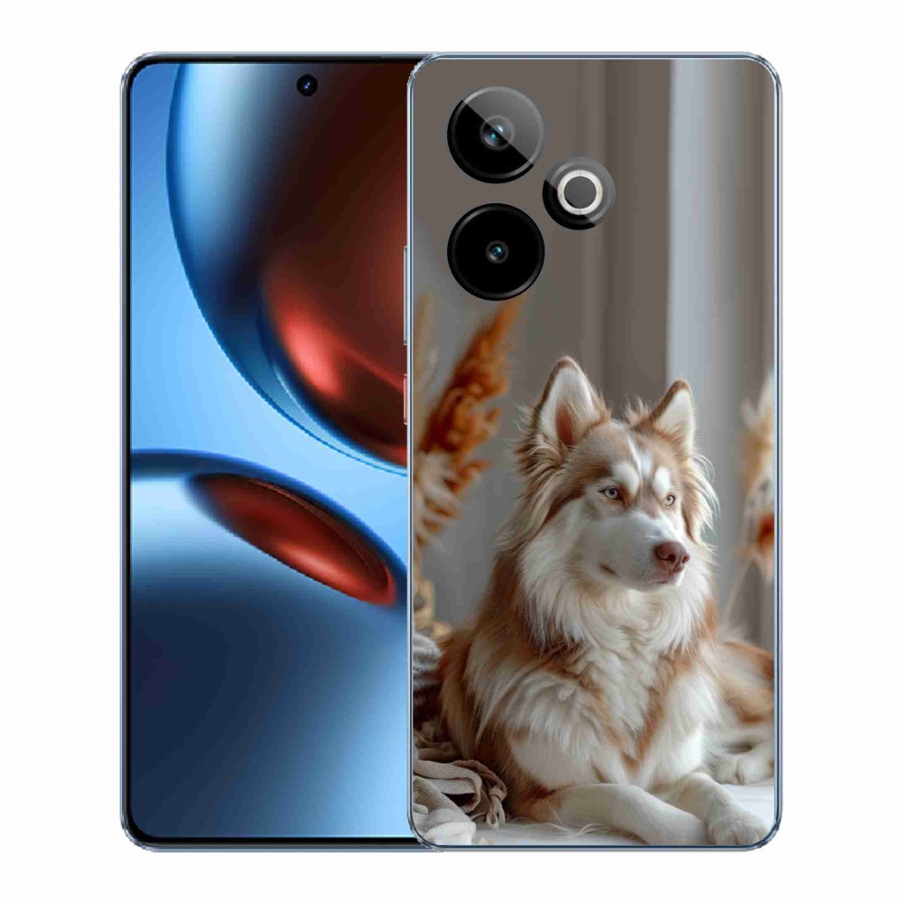 Gelový kryt mmCase na Realme GT7 5G/GT 7T 5G - klidný sibiřský husky