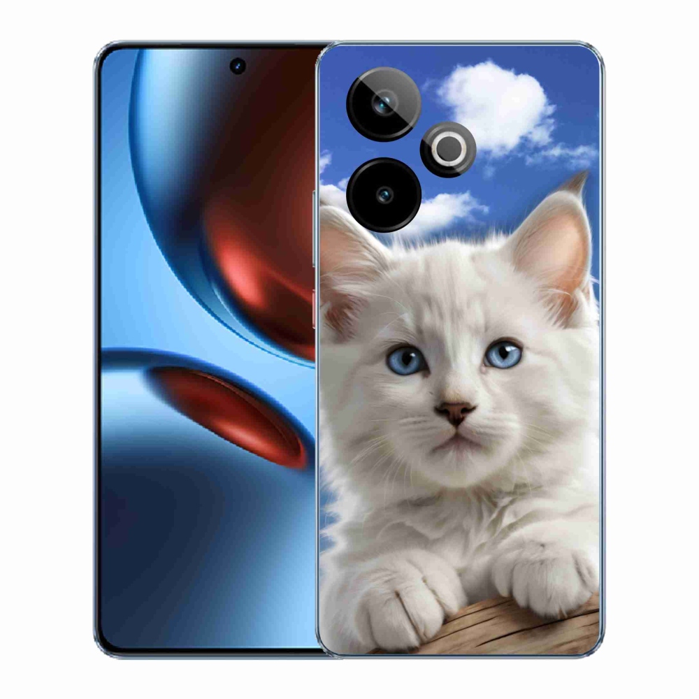 Gelový kryt mmCase na Realme GT7 5G/GT 7T 5G - kotě a oblaka