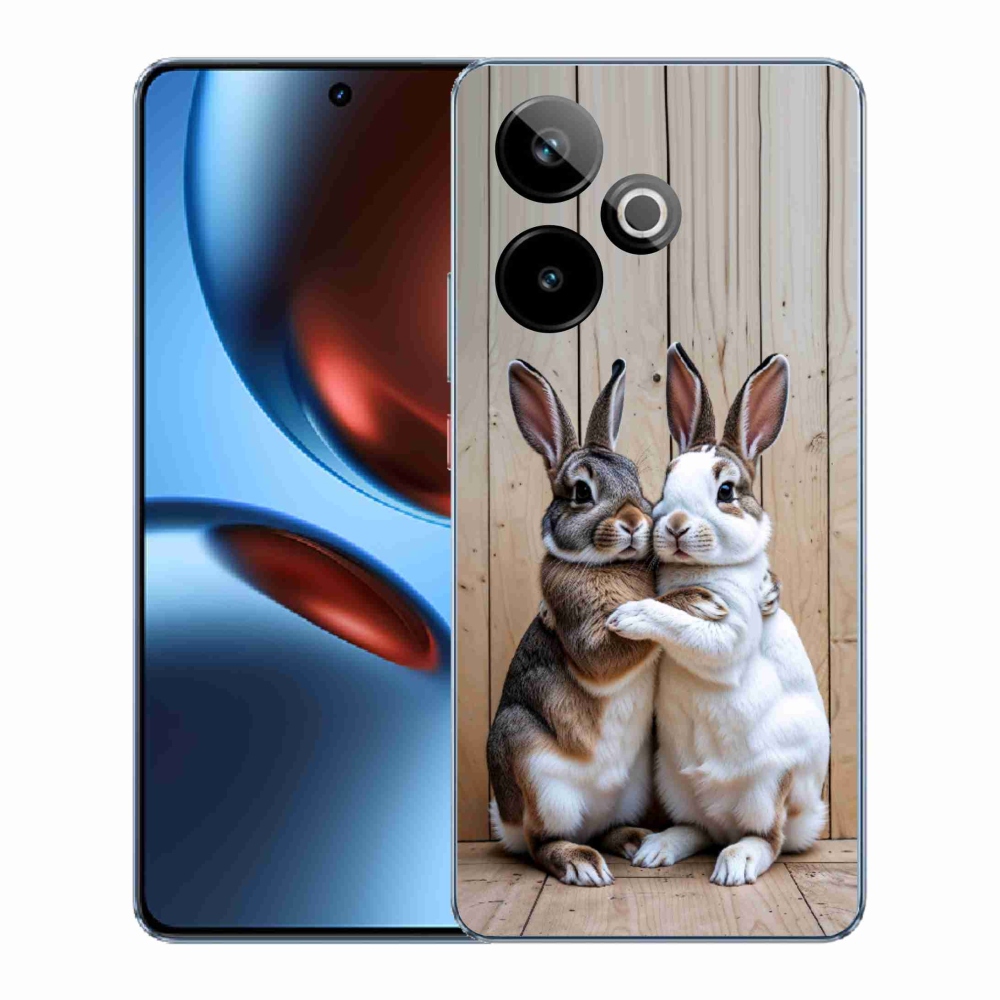 Gelový kryt mmCase na Realme GT7 5G/GT 7T 5G - králičí pár