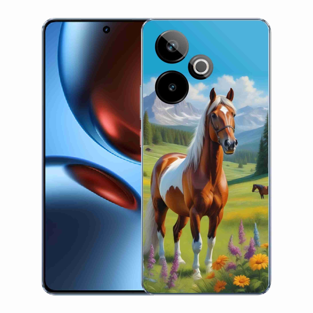 Gelový kryt mmCase na Realme GT7 5G/GT 7T 5G - kůň na louce