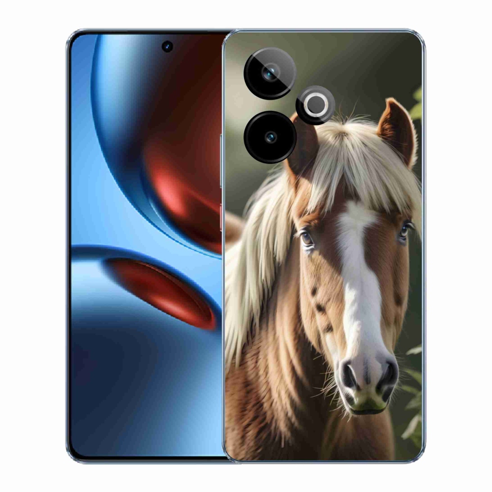Gelový kryt mmCase na Realme GT7 5G/GT 7T 5G - kůň se světlou hřívou