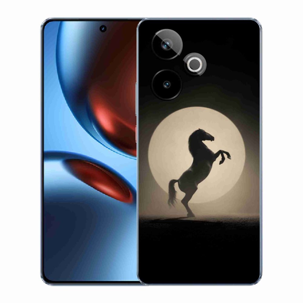 Gelový kryt mmCase na Realme GT7 5G/GT 7T 5G - kůň v siluetě