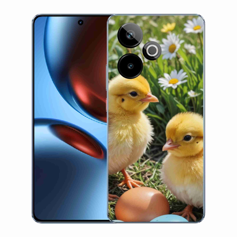 Gelový kryt mmCase na Realme GT7 5G/GT 7T 5G - kuřátka