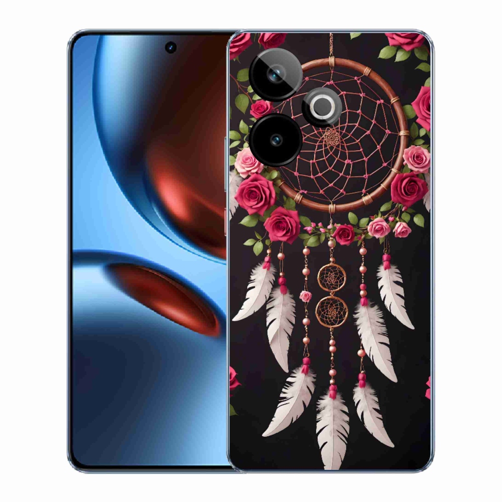 Gelový kryt mmCase na Realme GT7 5G/GT 7T 5G - lapač snů s růžemi