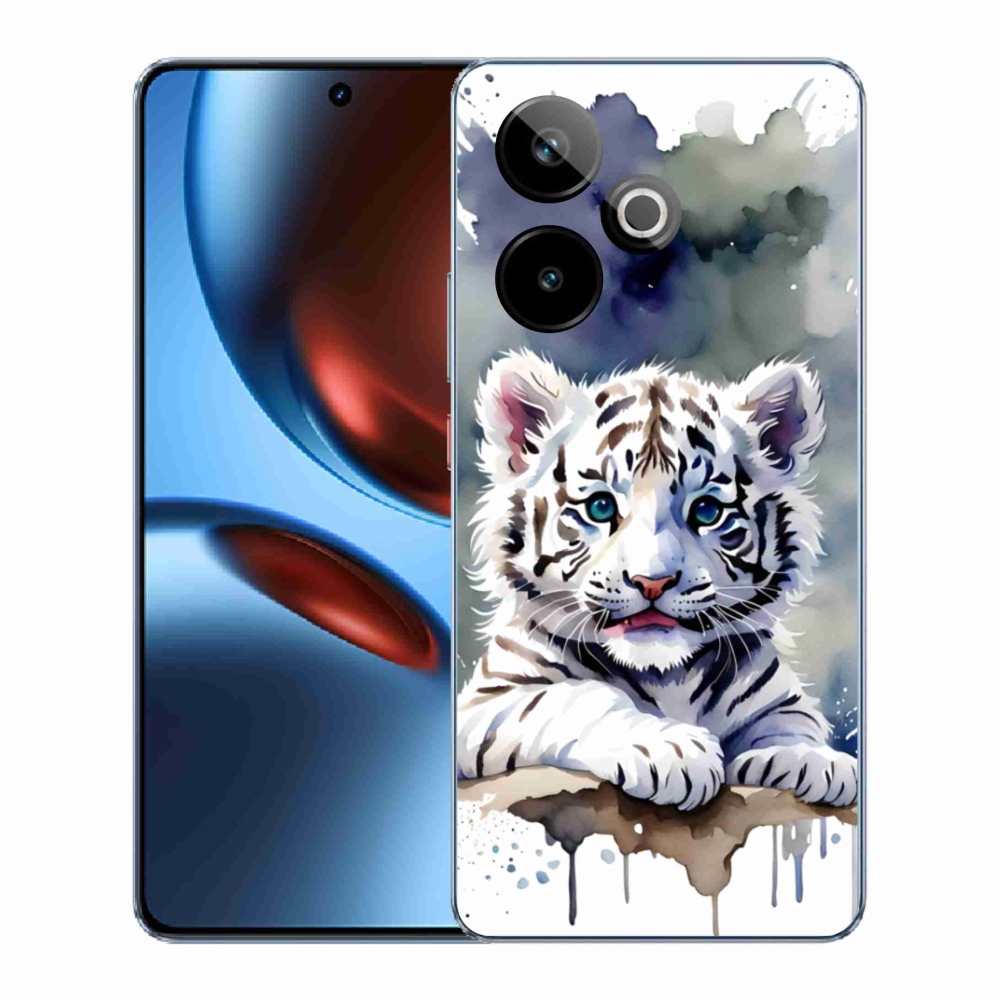 Gelový kryt mmCase na Realme GT7 5G/GT 7T 5G - mládě bílého tygra