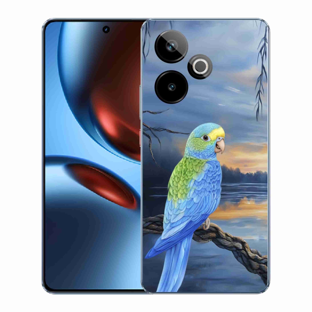 Gelový kryt mmCase na Realme GT7 5G/GT 7T 5G - modrý papoušek