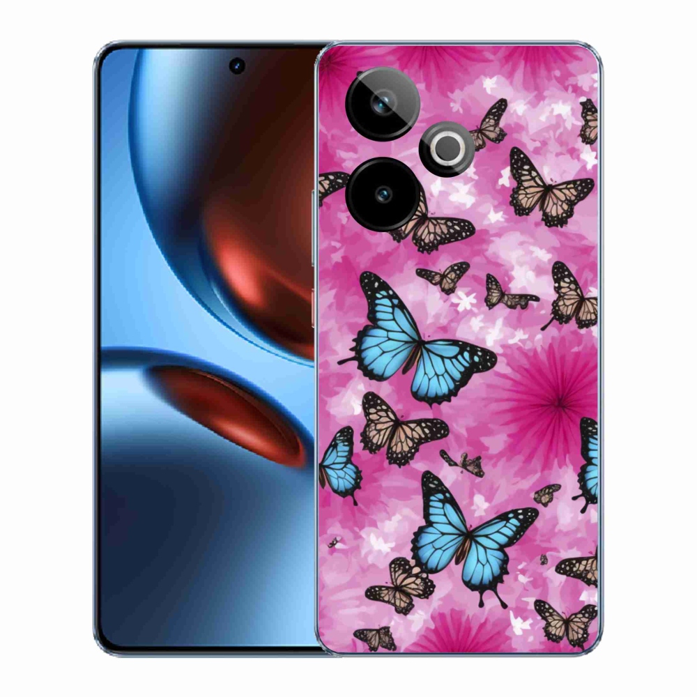 Gelový kryt mmCase na Realme GT7 5G/GT 7T 5G - motýlí zahrada