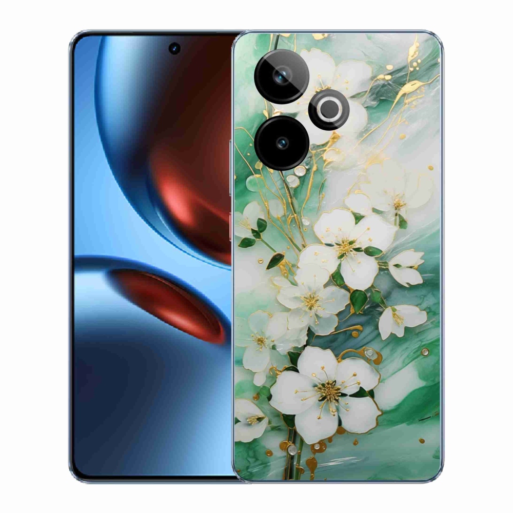Gelový kryt mmCase na Realme GT7 5G/GT 7T 5G - něžné květy