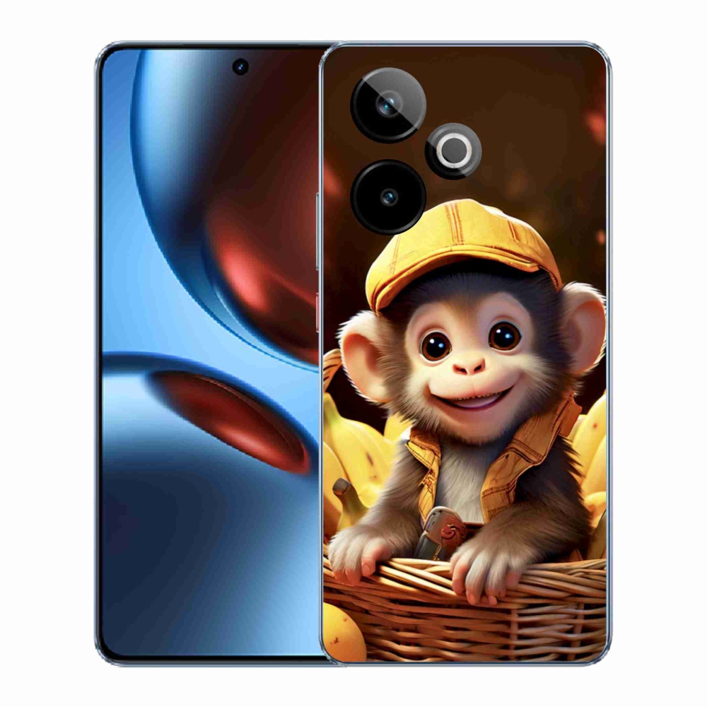 Gelový kryt mmCase na Realme GT7 5G/GT 7T 5G - opice v košíku