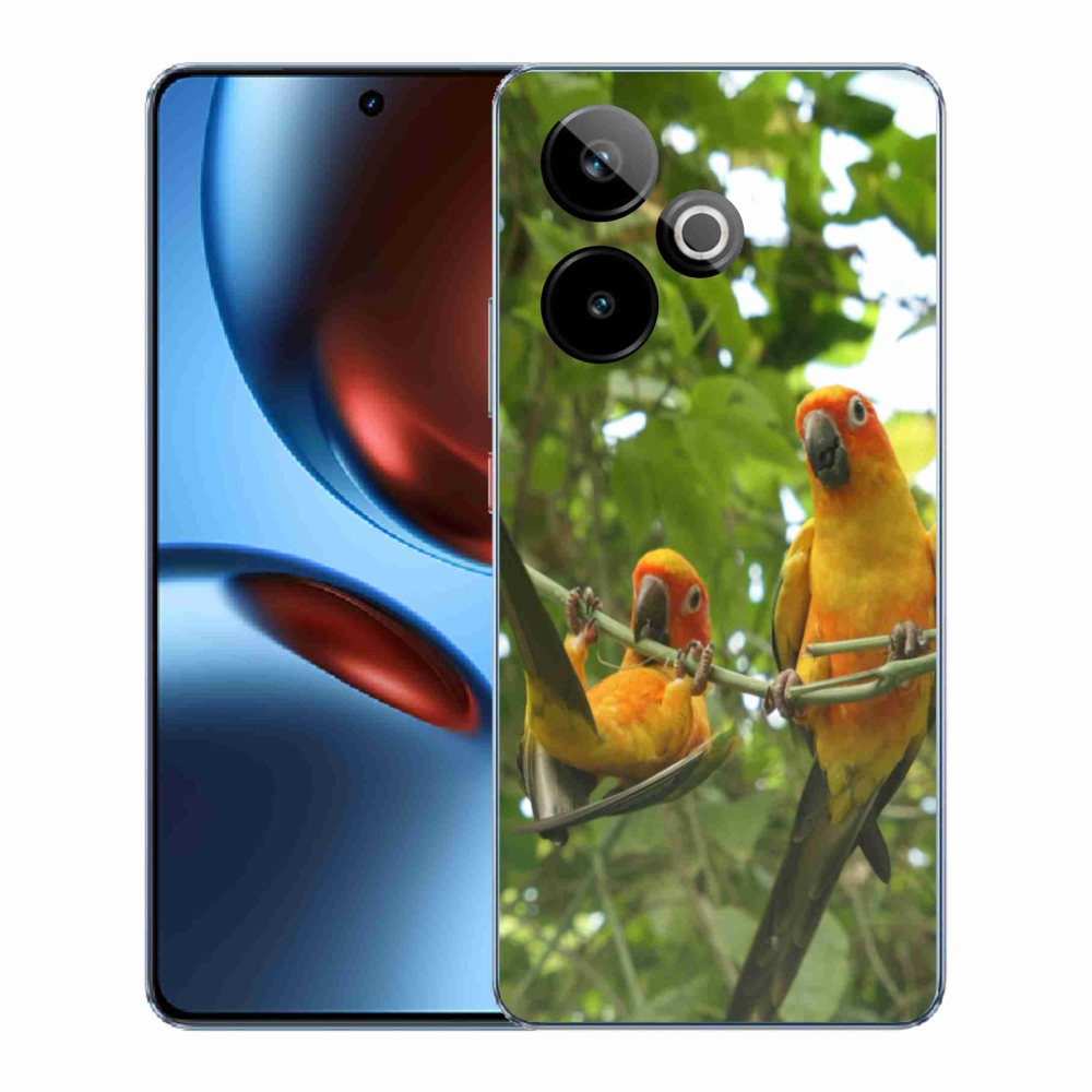 Gelový kryt mmCase na Realme GT7 5G/GT 7T 5G - papoušci aratingy