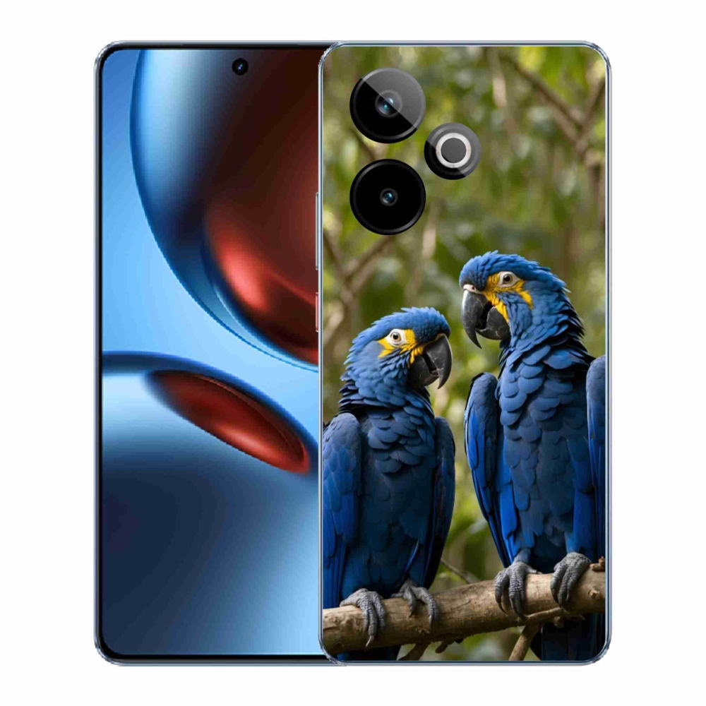 Gelový kryt mmCase na Realme GT7 5G/GT 7T 5G - papouščí duo