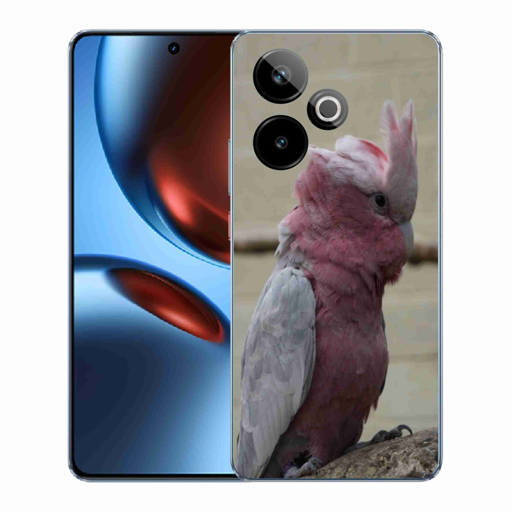 Gelový kryt mmCase na Realme GT7 5G/GT 7T 5G - papoušek kakadu růžový