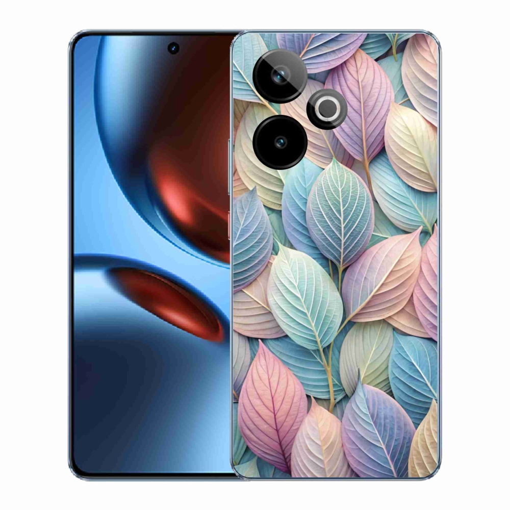 Gelový kryt mmCase na Realme GT7 5G/GT 7T 5G - pastelové listy