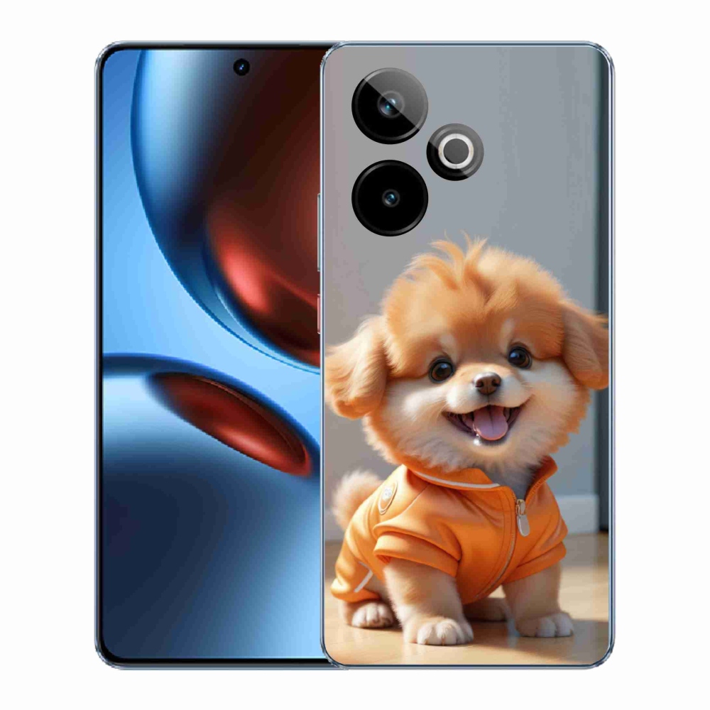 Gelový kryt mmCase na Realme GT7 5G/GT 7T 5G - roztomilý pomeranian v mikině