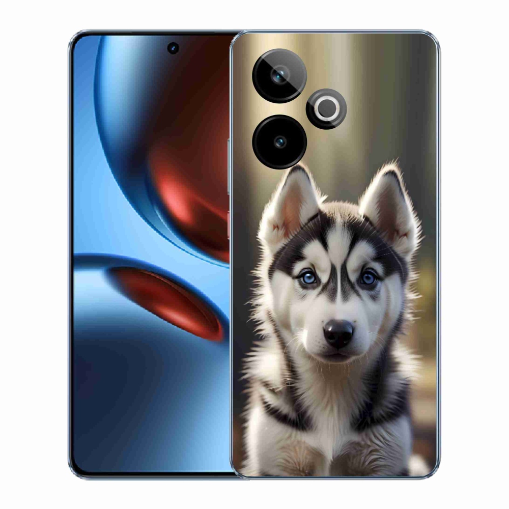 Gelový kryt mmCase na Realme GT7 5G/GT 7T 5G - roztomilý sibiřský husky