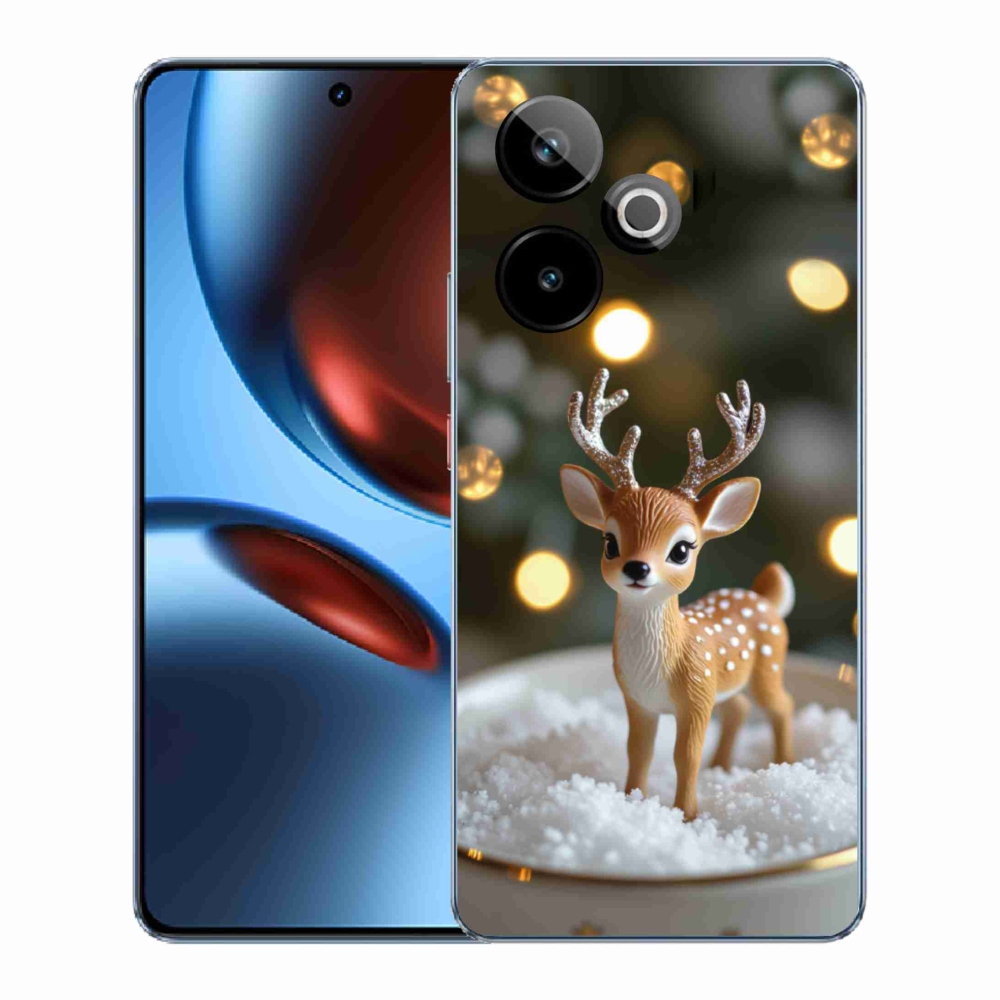 Gelový kryt mmCase na Realme GT7 5G/GT 7T 5G - roztomilý vánoční jelen
