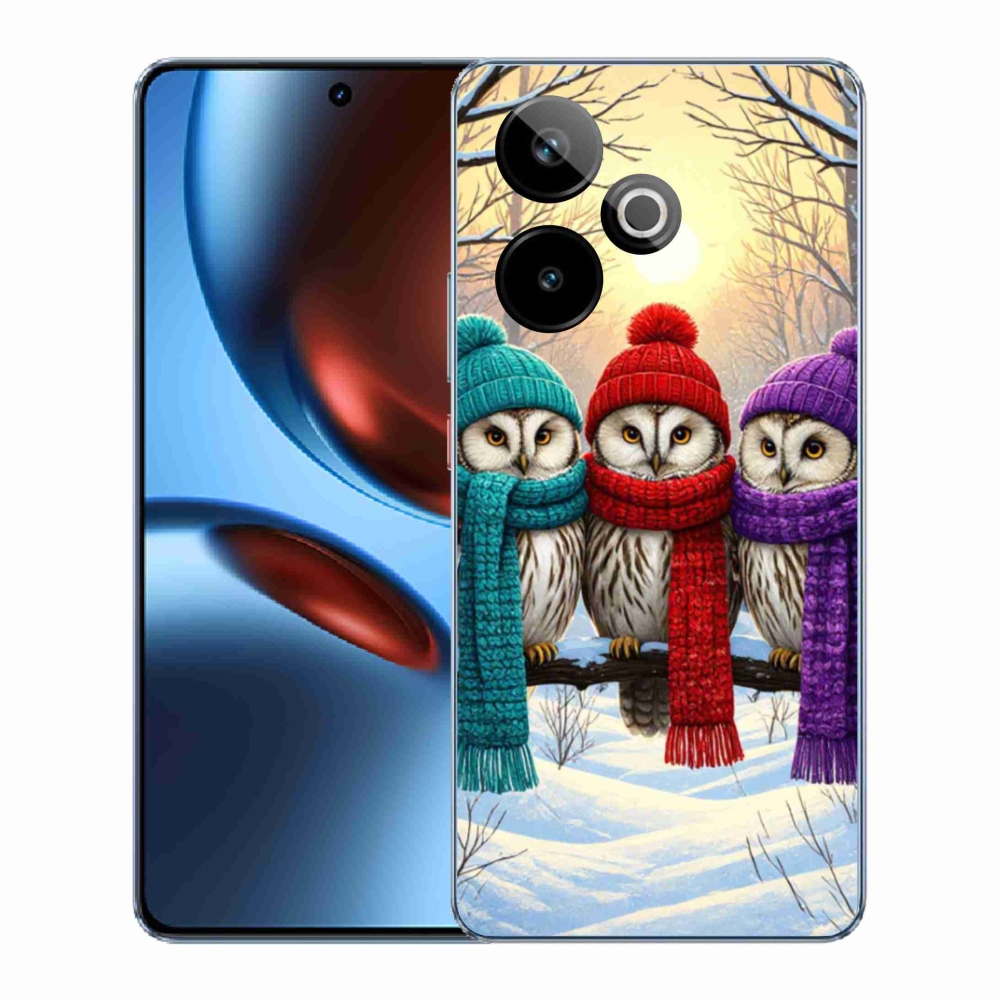 Gelový kryt mmCase na Realme GT7 5G/GT 7T 5G - soví přátelé