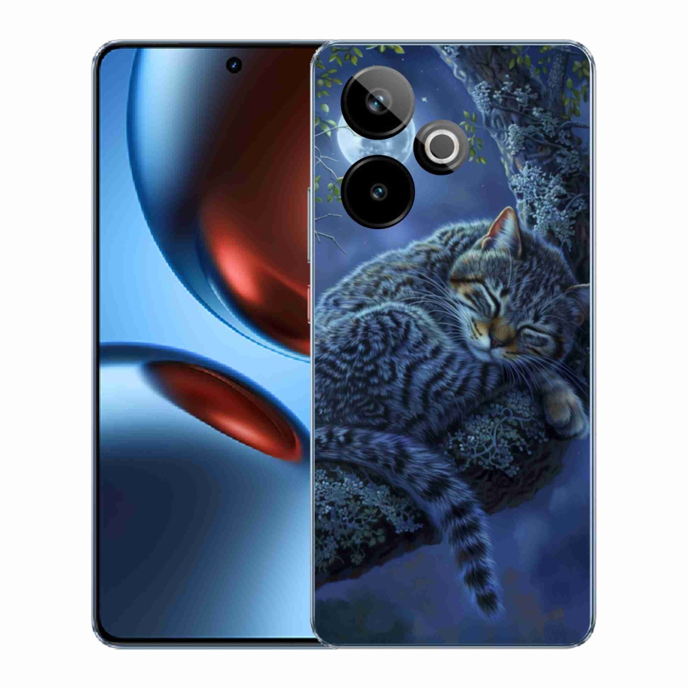 Gelový kryt mmCase na Realme GT7 5G/GT 7T 5G - spící kočka