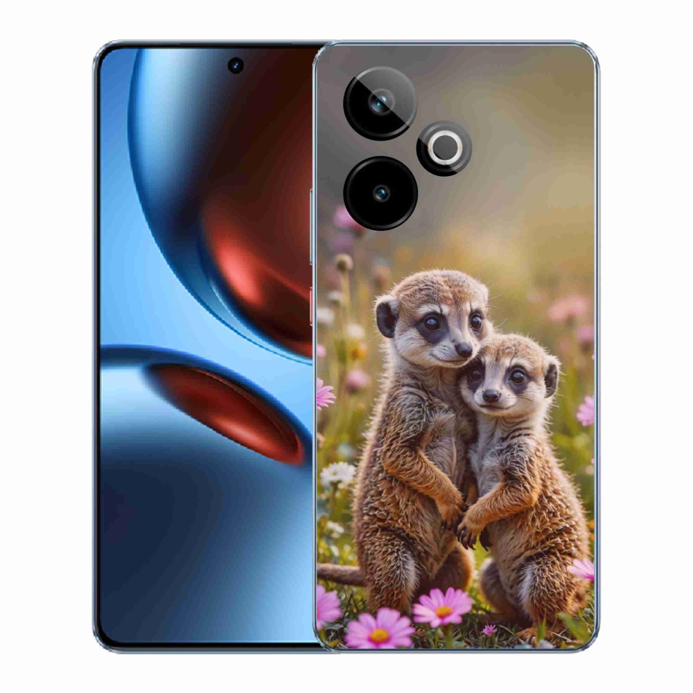 Gelový kryt mmCase na Realme GT7 5G/GT 7T 5G - surikatí duo