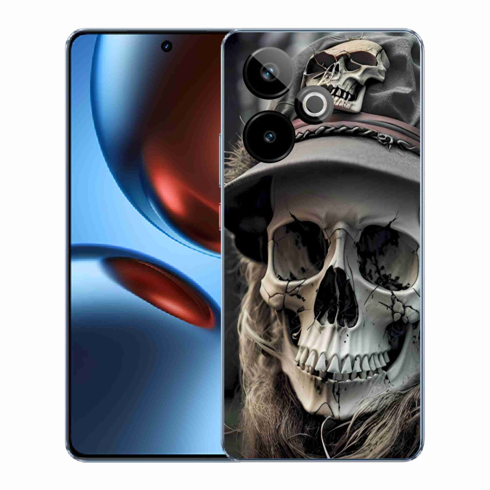 Gelový kryt mmCase na Realme GT7 5G/GT 7T 5G - temná lebka