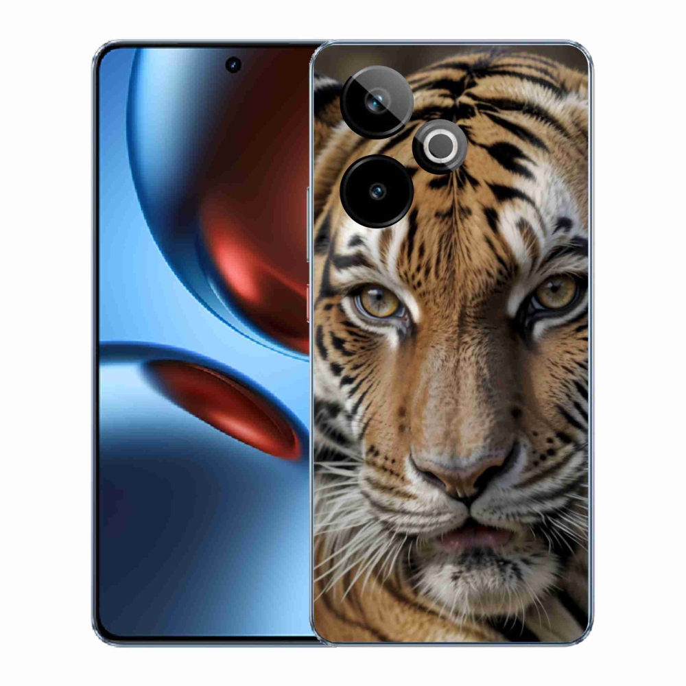 Gelový kryt mmCase na Realme GT7 5G/GT 7T 5G - tygří pohled