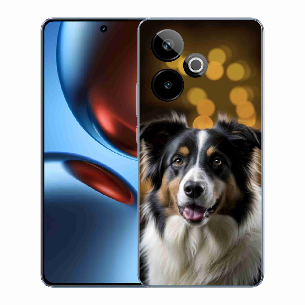 Gelový kryt mmCase na Realme GT7 5G/GT 7T 5G - usměvavý australský ovčák
