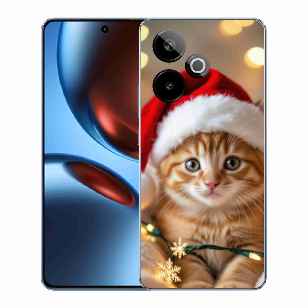 Gelový kryt mmCase na Realme GT7 5G/GT 7T 5G - vánoční kotě
