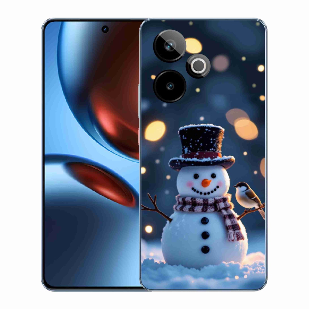 Gelový kryt mmCase na Realme GT7 5G/GT 7T 5G - vánoční sněhulák