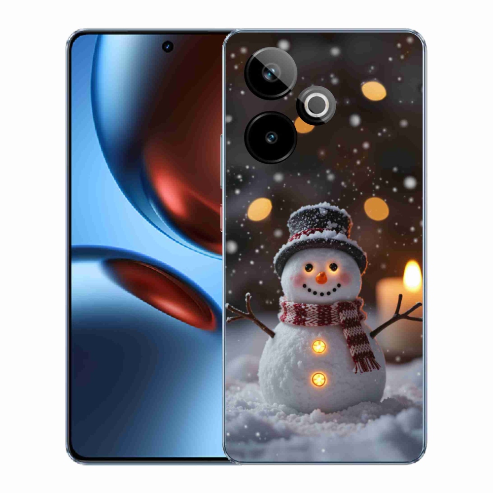 Gelový kryt mmCase na Realme GT7 5G/GT 7T 5G - veselý sněhulák