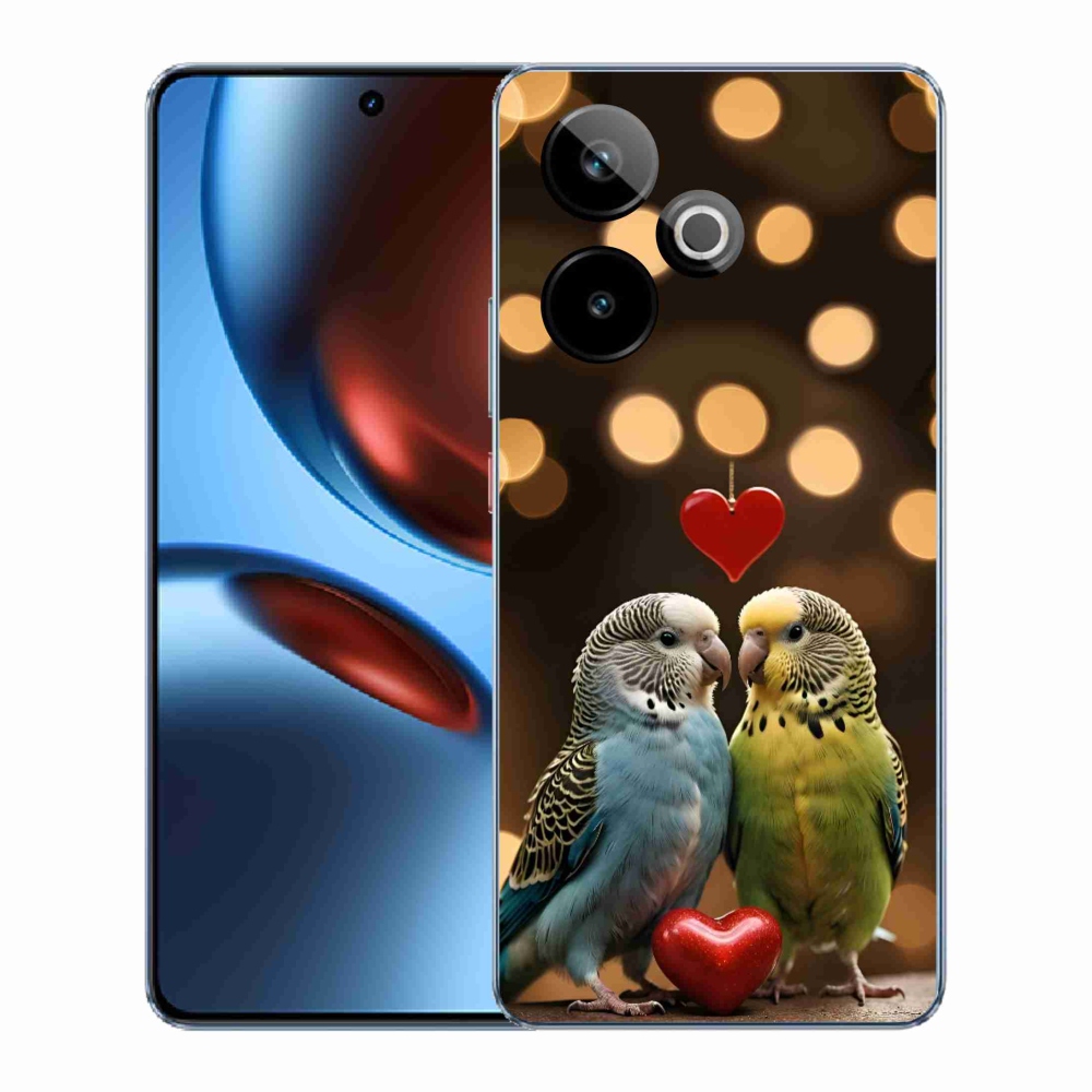 Gelový kryt mmCase na Realme GT7 5G/GT 7T 5G - zamilovaní papoušci