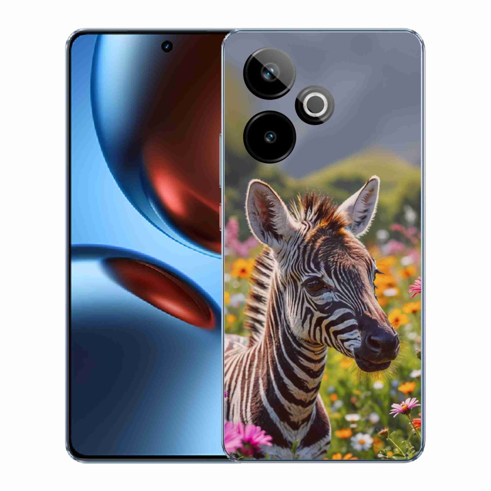 Gelový kryt mmCase na Realme GT7 5G/GT 7T 5G - zebra na louce