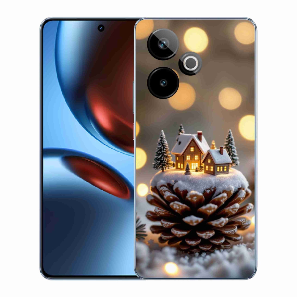 Gelový kryt mmCase na Realme GT7 5G/GT 7T 5G - zimní vesnička