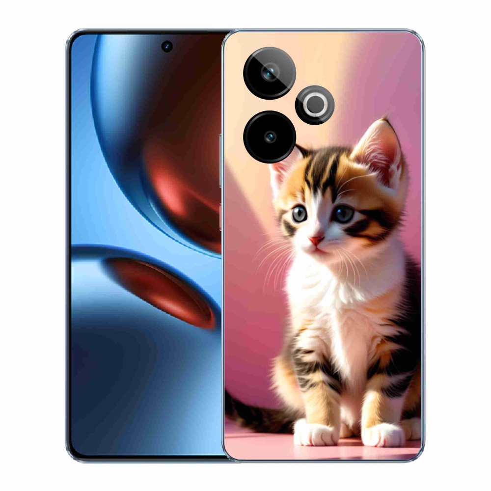 Gelový kryt mmCase na Realme GT7 5G/GT 7T 5G - zvědavé kotě 2