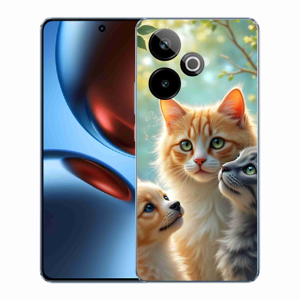 Gelový kryt mmCase na Realme GT7 5G/GT 7T 5G - zvířecí přátelství 2