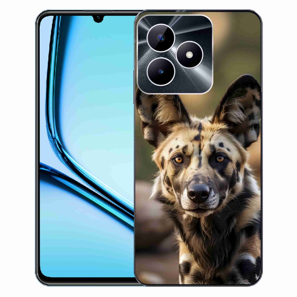 Gelový kryt mmCase na Realme Note 50 - africký divoký pes
