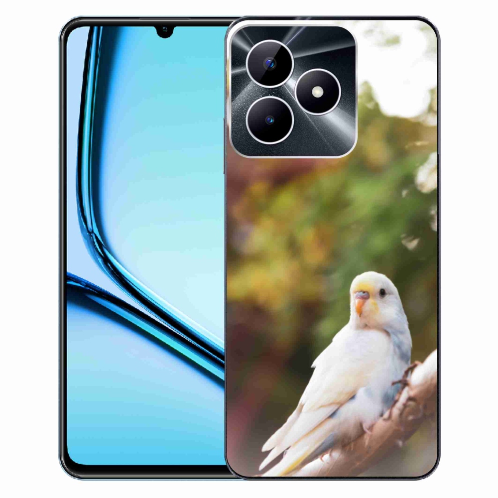 Gelový kryt mmCase na Realme Note 50 - andulka bílá