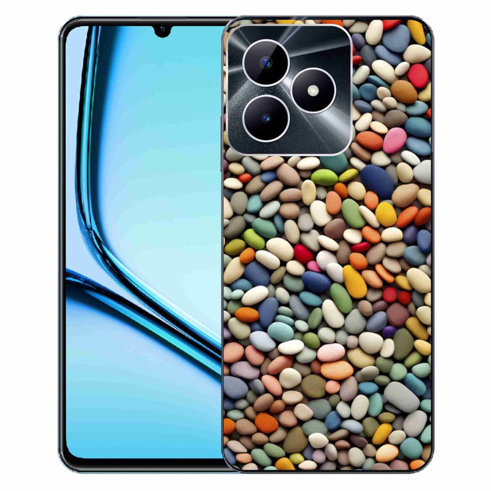 Gelový kryt mmCase na Realme Note 50 - barevné kamínky 2