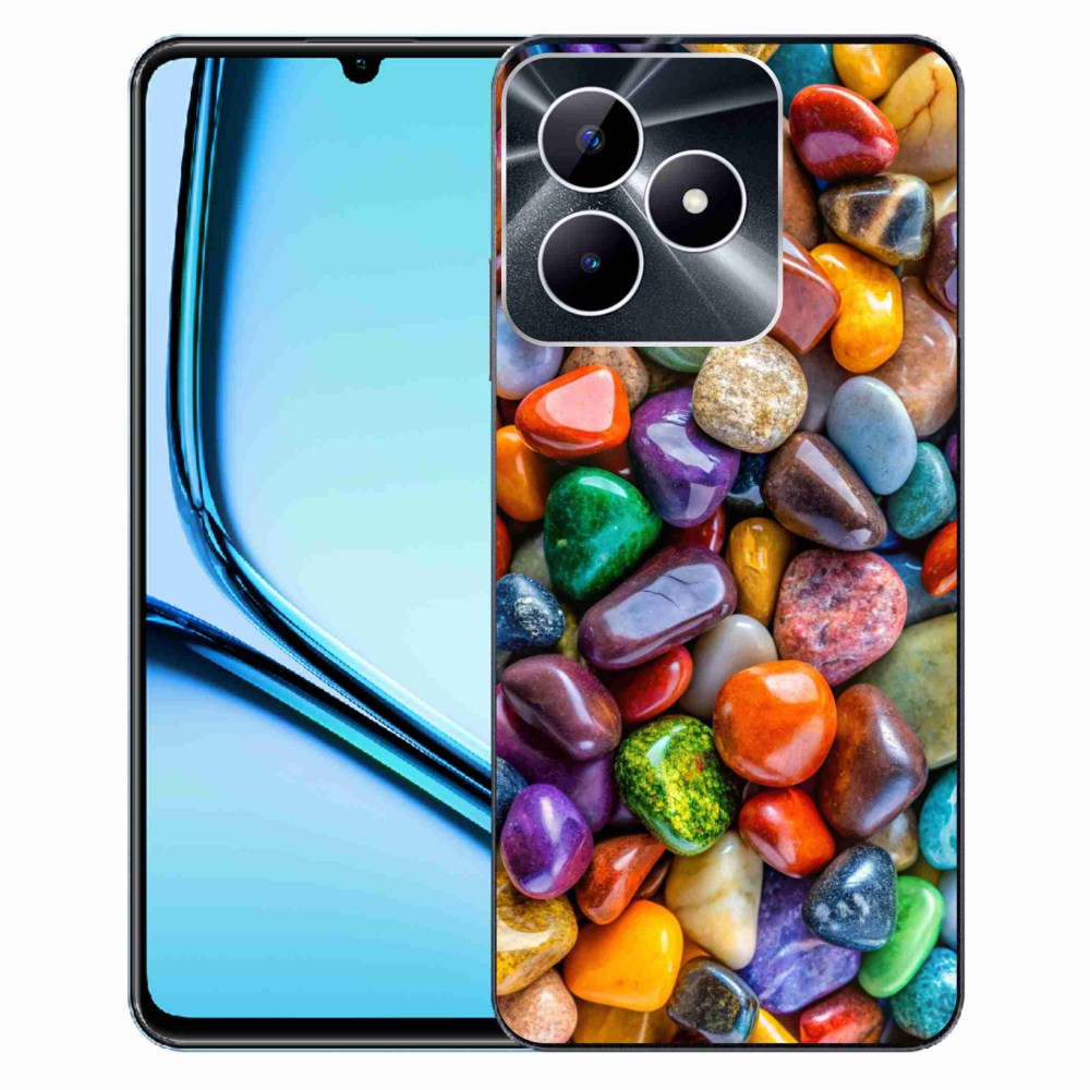 Gelový kryt mmCase na Realme Note 50 - barevné kamínky