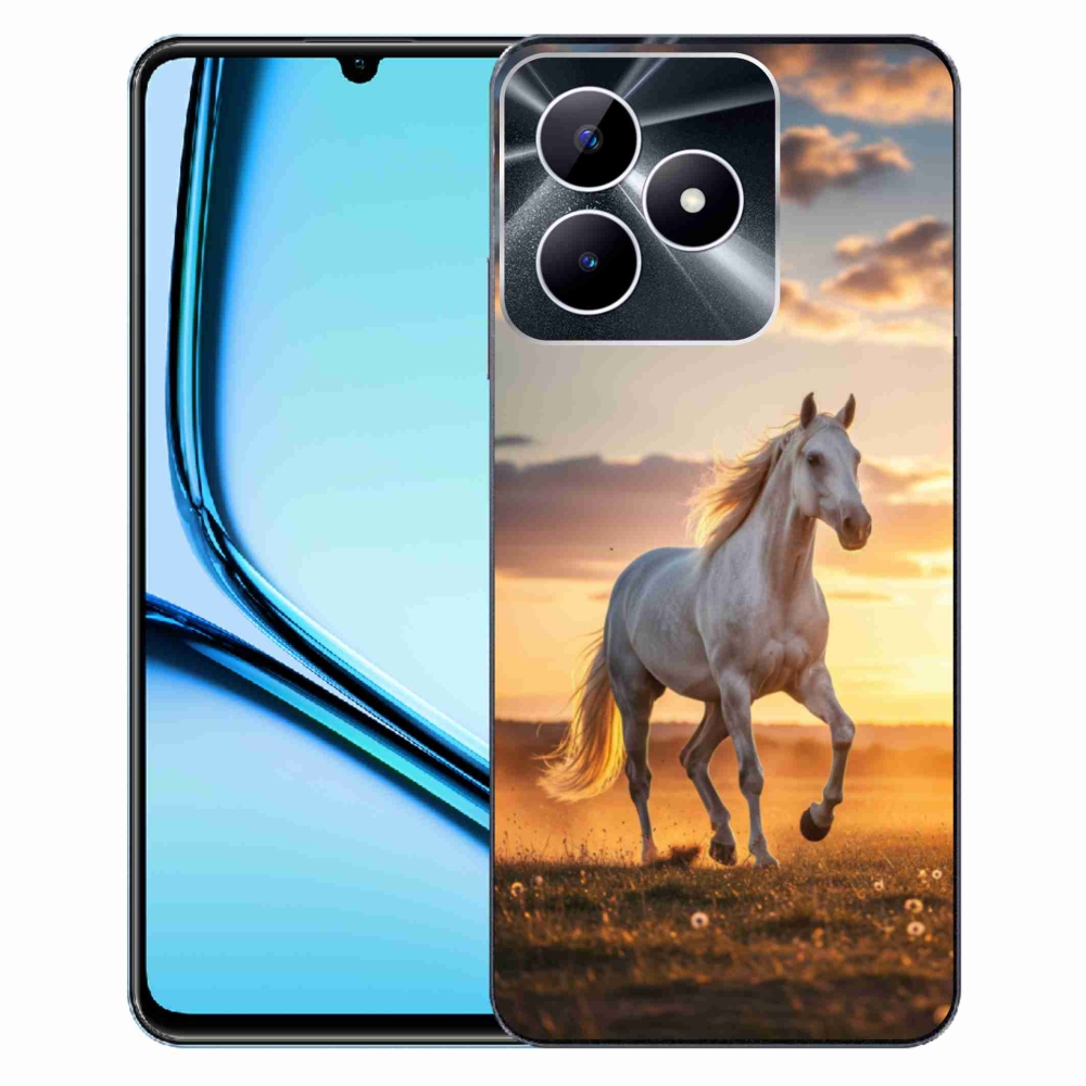 Gelový kryt mmCase na Realme Note 50 - běžící bílý kůň 2