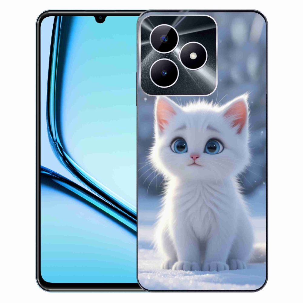 Gelový kryt mmCase na Realme Note 50 - bílé kotě 3