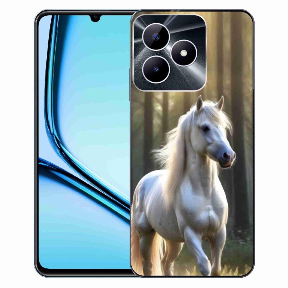 Gelový kryt mmCase na Realme Note 50 - bílý kůň 3